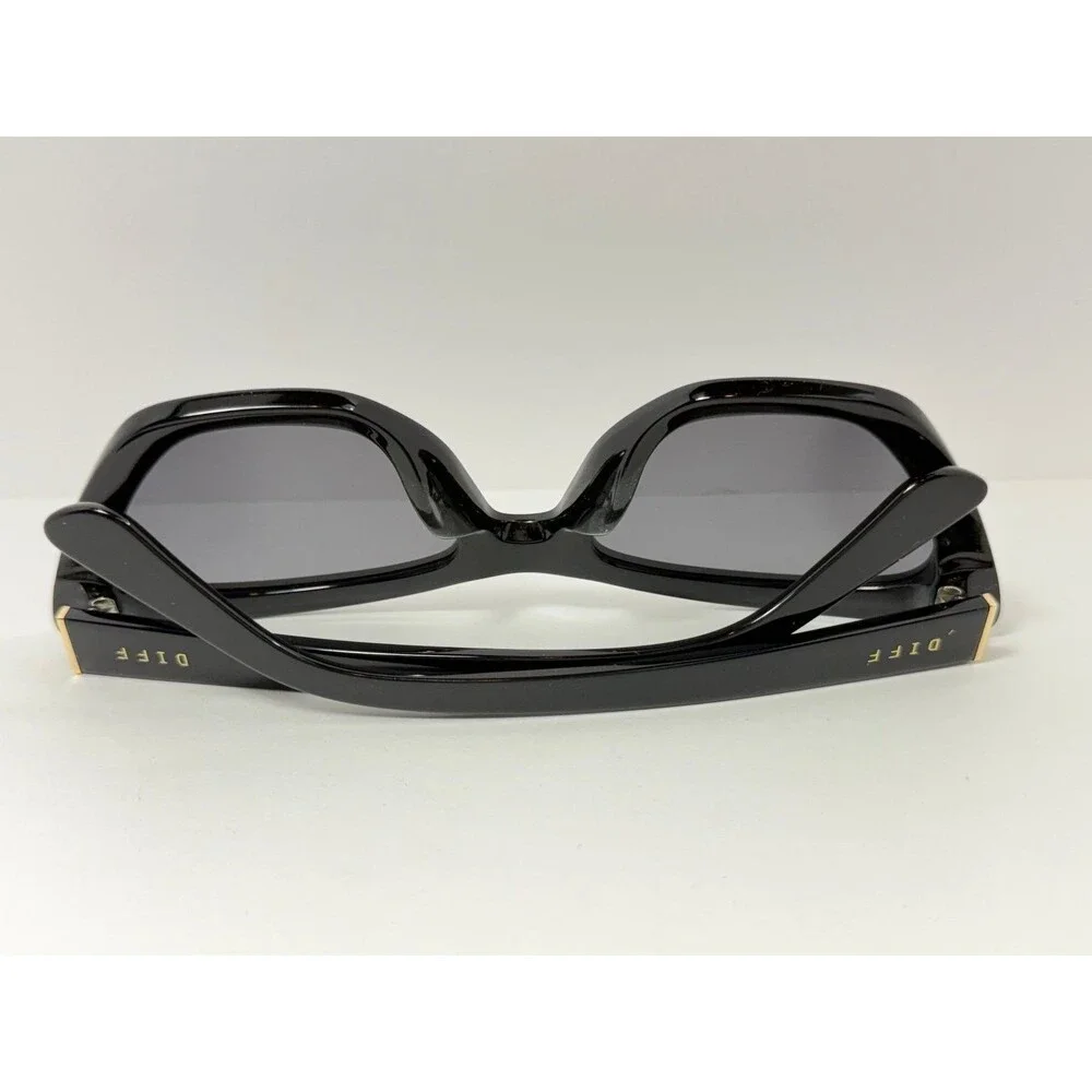 DIFF Eyewear Camila BK GR246 Women's Black Cat Eye Sunglasses 58mm UV Protection